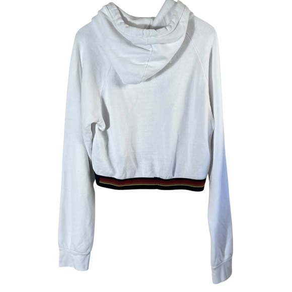 AVIATOR NATION Logo Stripe Crop Pullover Hoodie Sweatshirt - Picture 3 of 10